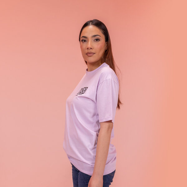 Lilac Unisex Short Sleeve Tee - 100% Organic Cotton - Image 2