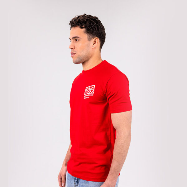Red Unisex Short Sleeve Tee - 100% Organic Cotton - Image 3