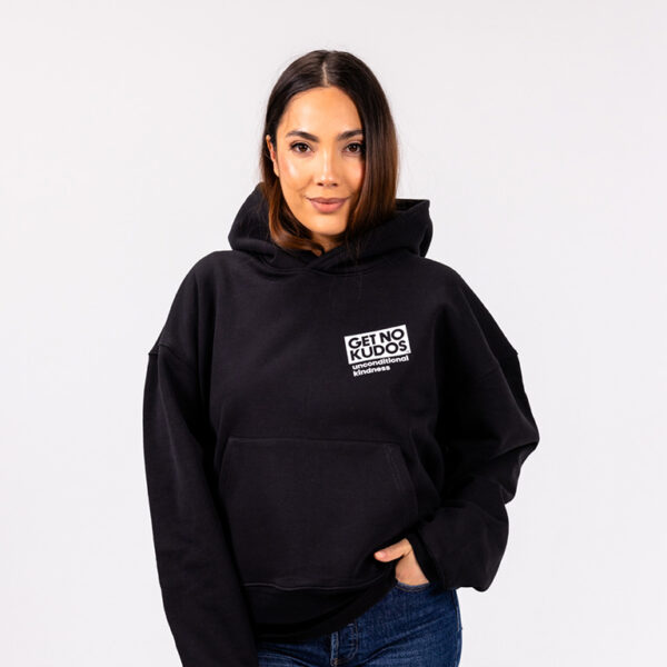 Black Unisex Hoodie - 100% Organic Cotton - Image 2